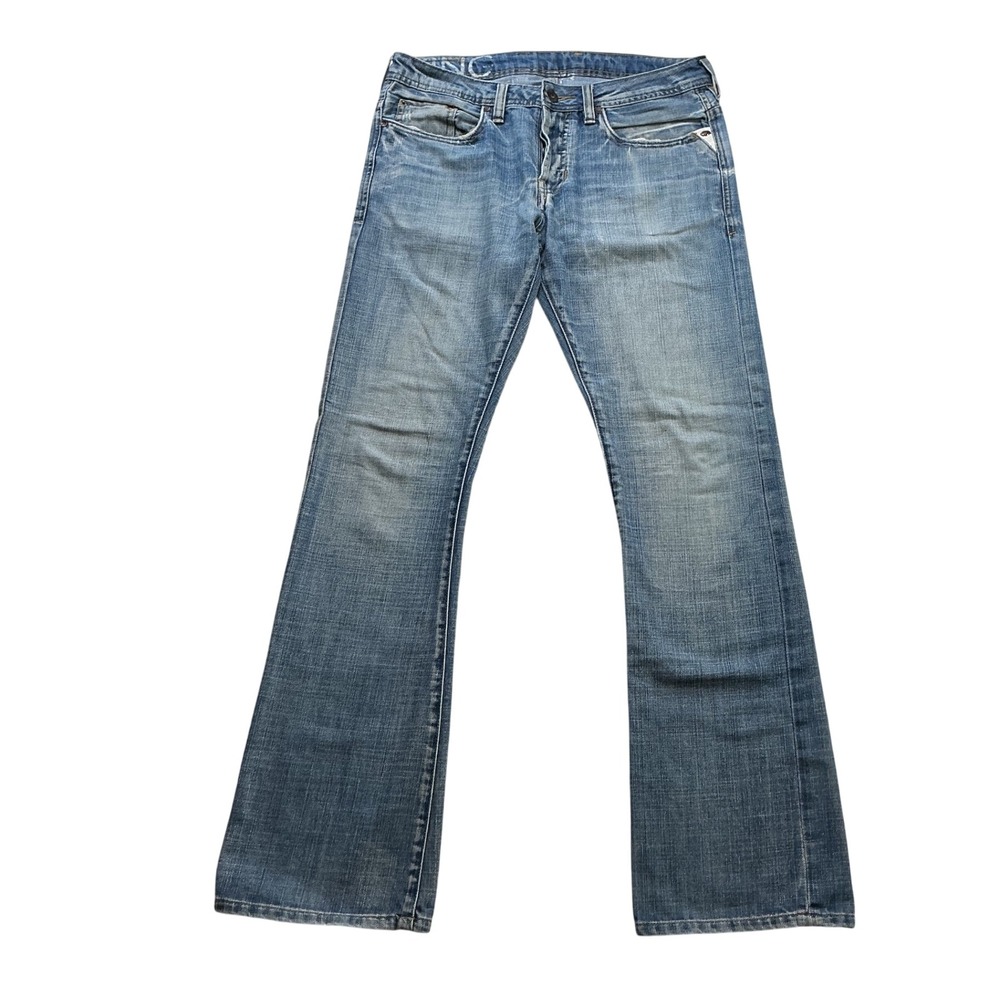 Buffalo David Bitton Mens Bootcut Jeans Blue Medium Wash 30x32 Button Fly Denim